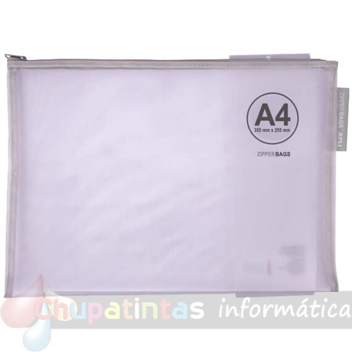 Apli Pack de 20 Sobres A4 Porta-Todo de Nylon con cremallera en 5 colores surtidos-2