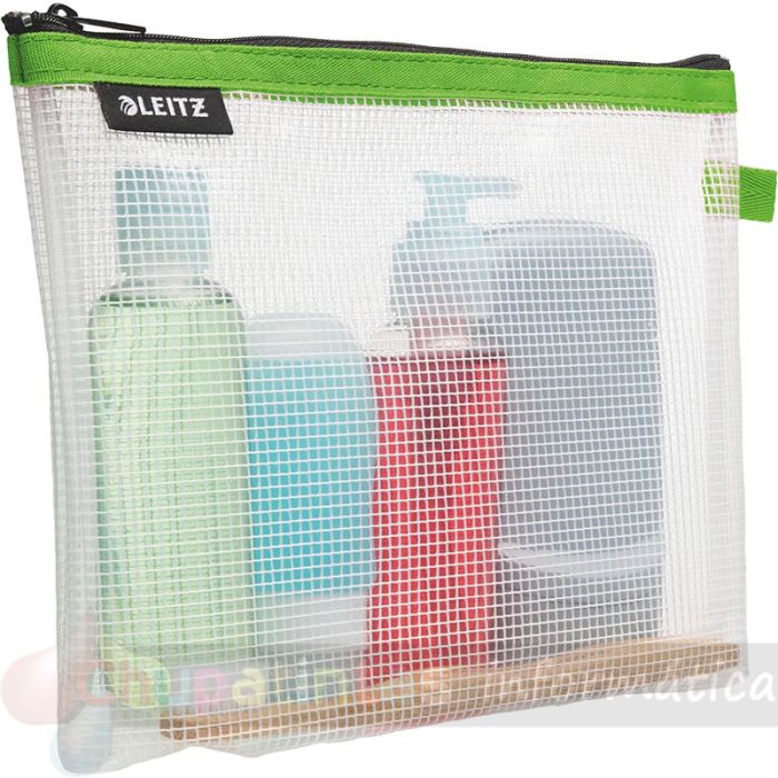leitz wow bolsa 170x6x240mm Porta-Todo de Goma Eva con cremallera color verde-1