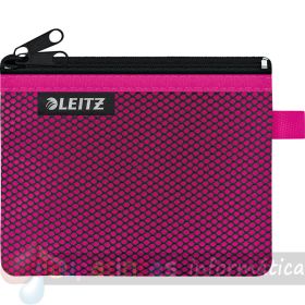 Lietz WOW Bolsa Porta-Todo Pequeña 105x6x140mm lavable con cremallera color fucsia-1