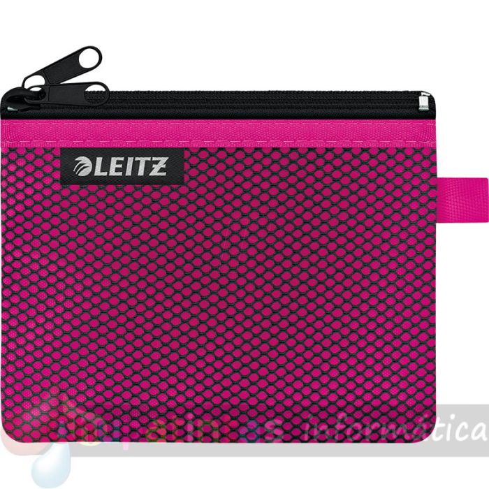Lietz WOW Bolsa Porta-Todo Pequeña 105x6x140mm lavable con cremallera color fucsia-1