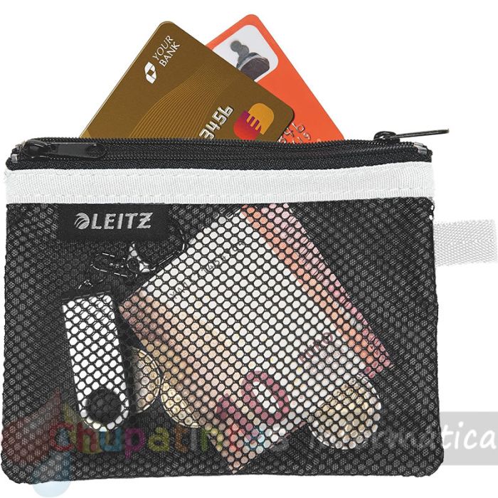 Lietz WOW Bolsa Porta-Todo Pequeña 105x6x140mm lavable con cremallera color negro-2