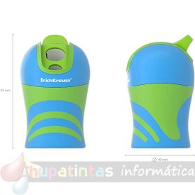 Erichkrause Sacapuntas Cyber Sport - Dos Orificios - Contenedor para Virutas - Sistema Total Clean - Colores Surtidos-3