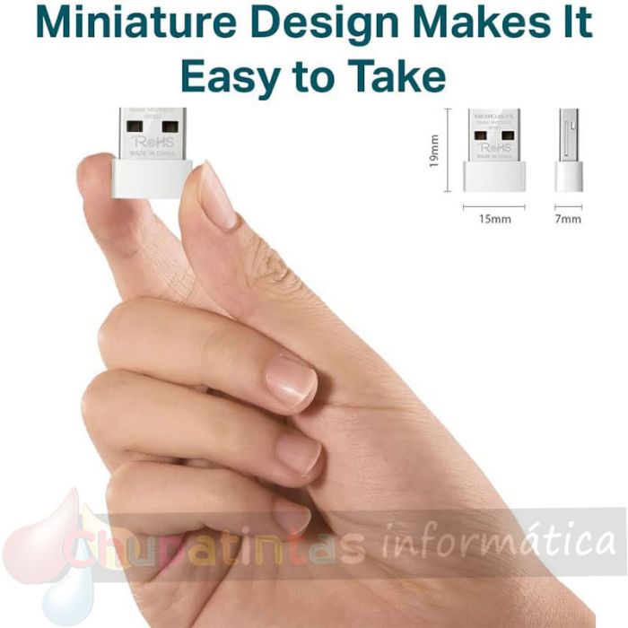 Mercusys Adaptador USB Nano Inalámbrico N150 - USB 2.0 - Hasta 150Mbps -5