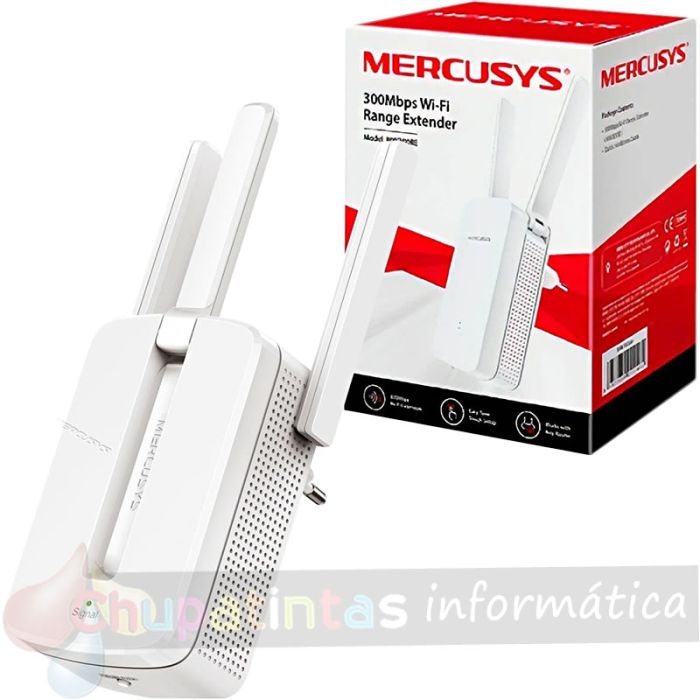 Mercusys Repetidor Amplificador Extensor de Red Wifi - Hasta 300Mbps - Tecnología MIMO - Botón WPS - 3 Antenas Externas-3
