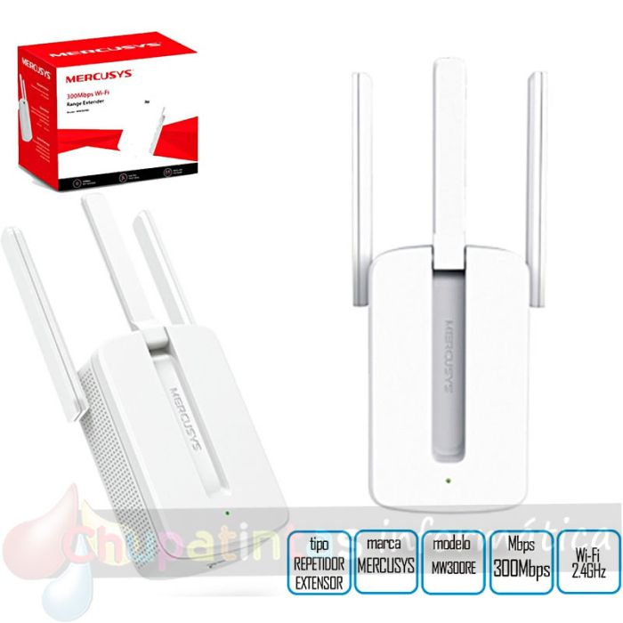 Mercusys Repetidor Amplificador Extensor de Red Wifi - Hasta 300Mbps - Tecnología MIMO - Botón WPS - 3 Antenas Externas-4