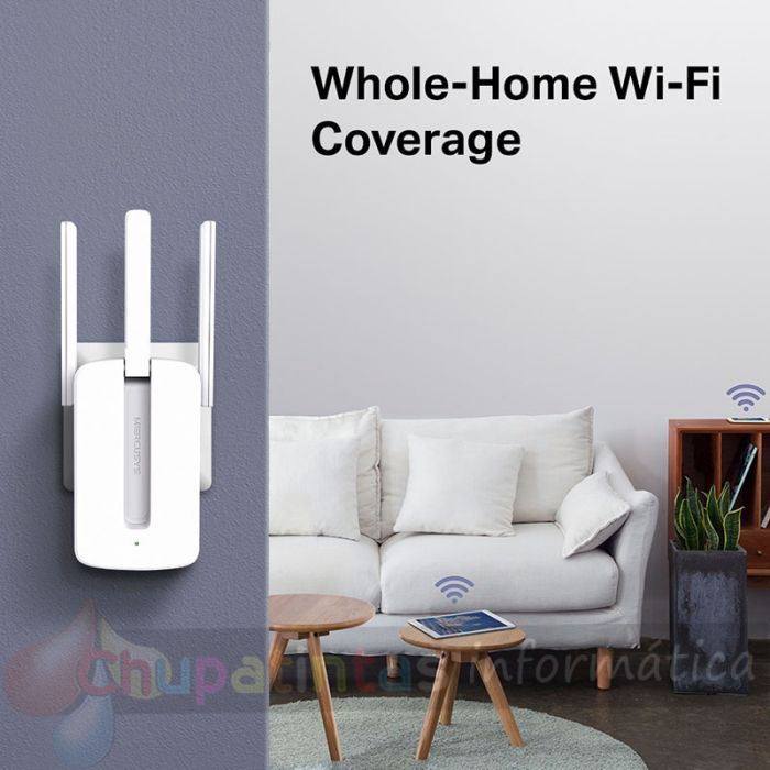 Mercusys Repetidor Amplificador Extensor de Red Wifi - Hasta 300Mbps - Tecnología MIMO - Botón WPS - 3 Antenas Externas-5