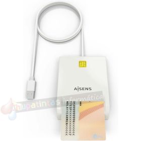 Aisens Lector de Tarjeta Inteligente DNI - Color Blanco-1