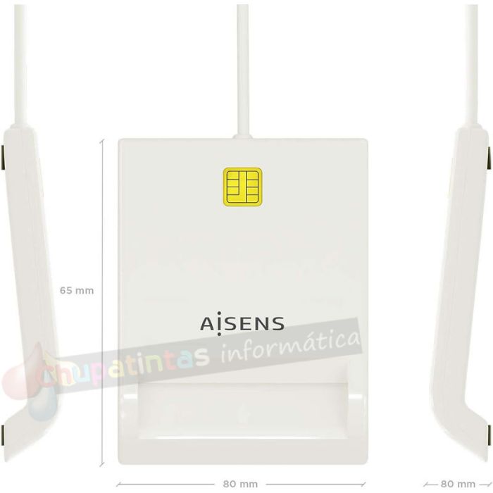 Aisens Lector de Tarjeta Inteligente DNI - Color Blanco-3