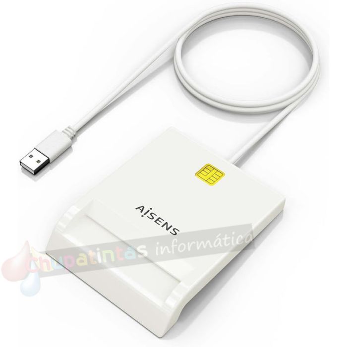 Aisens Lector de Tarjeta Inteligente DNI - Color Blanco-2