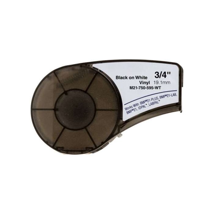 BRADY BMP21 NEGRO/BLANCO ETIQUETAS DE VINILO GENERICAS M21-750-595-WT