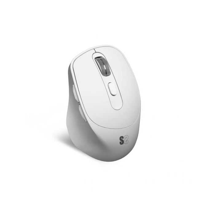 Subblim Confort Ergo Dual Raton Inalambrico Bluetooth, USB 2.4GHz 2400dpi - 5 Botones - Uso Diestro - Color Blanco