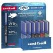 Uni-ball Eye Ocean Care UB-1570ROP Expositor de 36 Boligrafos de Tinta Liquida - Punta de Bola 0.7mm - Trazo 0.5mm - Tinta Pigmentada Resistente al Agua y Luz - Color Surtido
