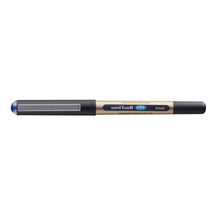 Uni-ball Eye Broad UB-150-10 Boligrafo de Tinta Liquida - Punta de Bola 1mm - Tinta Resistente al Agua y Luz - Sistema de Control de Tinta - Color Azul
