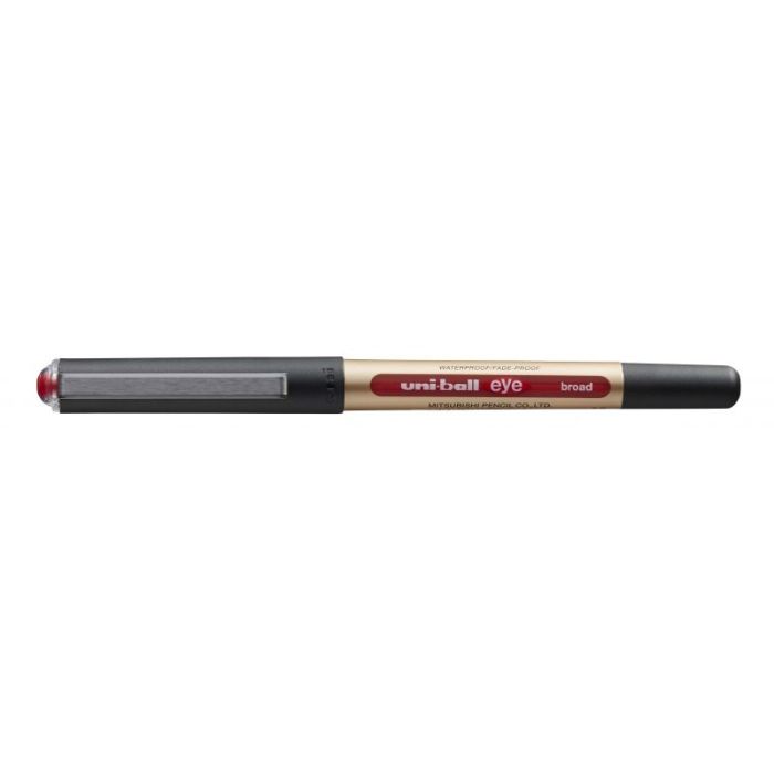 Uni-ball Eye Broad UB-150-10 Boligrafo de Tinta Liquida - Punta de Bola 1mm - Tinta Resistente al Agua y Luz - Sistema de Control de Tinta - Color Rojo