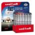 Uni-ball Vision Elite UB-200 Expositor de 36 Rollerballs de Tinta Liquida - Punta de Bola 0.8mm - Sistema Antifugas para Viajes - Cartucho Recambiable - Color Surtido