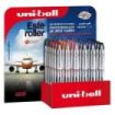 Uni-ball Vision Elite UB-200 Expositor de 36 Rollerballs de Tinta Liquida - Punta de Bola 0.8mm - Sistema Antifugas para Viajes - Cartucho Recambiable - Color Surtido