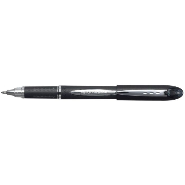 Uni-ball JetStream SX-210 Boligrafo de Tinta Pigmentada - Punta de Bola 1mm - Secado Instantaneo - Ideal para Zurdos - Color Negro