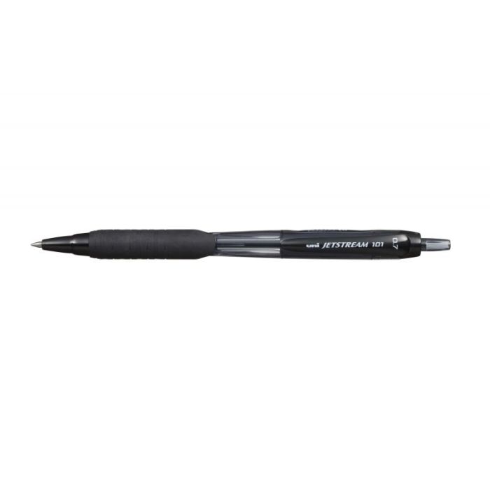 Uni-ball JetStream SXN-101-07 Boligrafo de Tinta - Punta de Bola 0.7mm - Tinta de Secado Instantaneo - Ideal para Zurdos - Color Negro