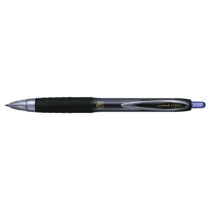 Uni-ball Signo UMN-207 Roller de Tinta Liquida - Punta de Bola 0.5mm - Grip de Caucho Antifatiga - Tinta Pigmentada Resistente a Luz y Agua - Color Azul