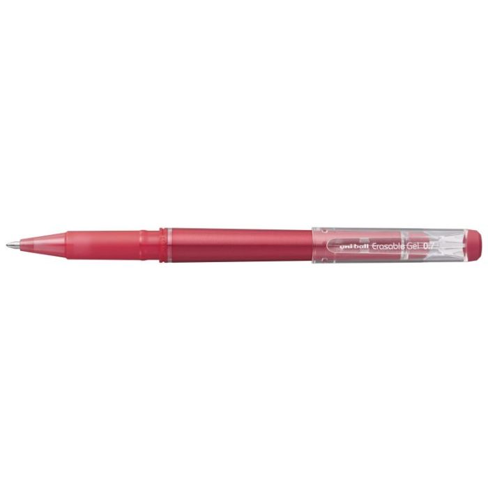 Uni-ball UF-222 Roller de Gel Borrable - Punta de Bola 0.7mm - Tinta Termosensible - Doble Goma de Borrado - Color Rojo