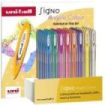 Uni-ball Signo Angelic Expositor de 48 Rollers de Tinta Gel - Punta de Bola 0.7mm - Tinta Resistente al Agua y Luz - Escribe en Papel Negro y Blanco - Colores Surtidos
