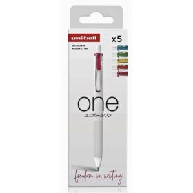 Uni-ball UMN-S-07 Pack de 5 Boligrafos de Tinta Liquida - Punta de Bola 0.7mm - Escritura Ultra Fluida - Agarre Suave y Comodo - Color Surtido