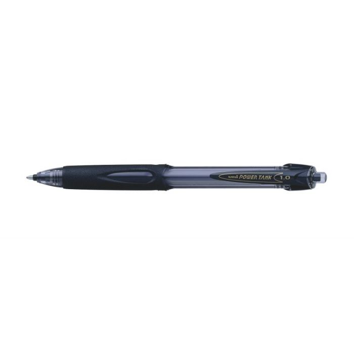 Uni-ball Power Tank SN-220 Boligrafo de Tinta Presurizada - Punta de Bola 1mm - Escribe en Cualquier Superficie - Resistente a Temperaturas Extremas - Color Negro
