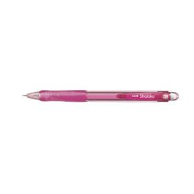 Uni-ball Shalaku M5-100 Portaminas - Ancho de Trazo 0.5mm - 2 Minas HB - Empuñadura de Caucho Antifatiga - Goma de Borrar Integrada - Color Rosa