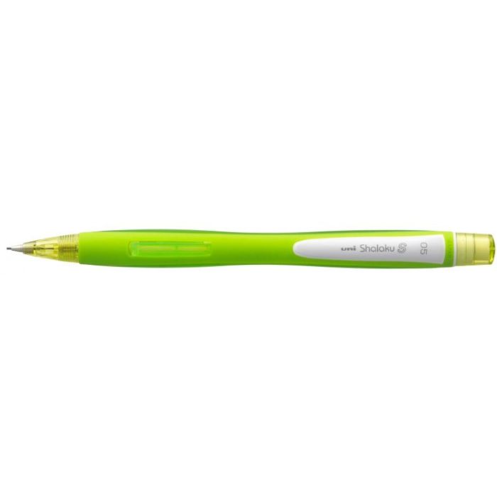Uni-ball Shalaku S M5-228 Portaminas - Ancho de Trazo 0.5mm - 2 Minas HB Incluidas - Goma de Borrar Integrada - Color Verde Claro