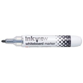 Uni-ball PWB-202 Inkview Marcador de Pizarra Blanca - Punta Conica 1.8-2.2mm - Zona Transparente para Nivel de Tinta - Escritura Brillante y Facil Borrado - Color Negro