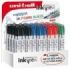 Uni-ball Inkview PWB-202 Expositor de 36 Marcadores de Pizarra Blanca - Punta Conica 1.8-2.2mm - Zona Transparente para Nivel de Tinta - Escritura Brillante y Facil Borrado - Color Surtido