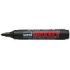 Uni-ball PM-122 Marcador de Tinta Pigmentada - Punta de Bala 1.2-1.8mm - Ideal para Pizarras de Papel - Tinta Inodora - Color Negro