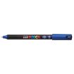 Posca PC-1MR Marcador de Pintura - Punta Roller de Fibra 0.7mm - Linea Extrafina - Tinta Pigmentada Base al Agua - Resistente a la Luz - Color Azul