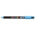 Posca PC-1MR Marcador de Pintura - Punta Roller de Fibra 0.7mm - Linea Extrafina - Tinta Pigmentada Base al Agua - Resistente a la Luz - Color Azul Claro