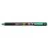 Posca PC-1MR Marcador de Pintura - Punta Roller de Fibra 0.7mm - Linea Extrafina - Tinta Pigmentada Base al Agua - Resistente a la Luz - Color Verde