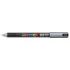 Posca PC-1MR Marcador de Pintura - Punta Roller de Fibra 0.7mm - Tinta Pigmentada Base al Agua - Resistente a la Luz - Color Plata