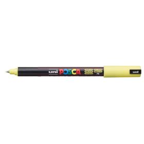 Posca PC-1MR Marcador de Pintura - Punta Roller de Fibra 0.7mm - Tinta Pigmentada Base al Agua - Linea Extrafina - Resistente a la Luz - Color Amarillo Sol