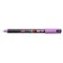 Posca PC-1MR Marcador de Pintura - Punta Roller de Fibra 0.7mm - Tinta Pigmentada Base al Agua - Resistente a la Luz - No Permanente - Color Lavanda