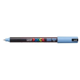 Posca PC-1MR Marcador de Pintura - Punta Roller de Fibra 0.7mm - Tinta Pigmentada Base al Agua - Resistente a la Luz - Color Azul Glaciar