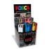 Posca PC-1MR Expositor de 48 Marcadores de Pintura - Punta Roller de Fibra 0.7mm - Tinta Pigmentada Base al Agua - Resistente a la Luz - Color Surtido