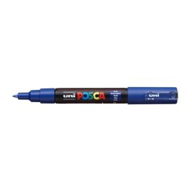 Posca PC-1M Marcador de Pintura - Punta de Poliester Conica 0.7mm - Tinta Base al Agua - Resistente a la Luz - Color Azul