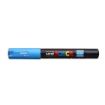 Posca PC-1M Marcador de Pintura - Punta Conica 0.7mm - Linea Fina - Tinta Base al Agua - Resistente a la Luz - Color Azul Claro
