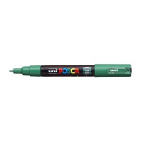 Posca PC-1M Marcador de Pintura - Punta Conica 0.7mm - Tinta Base al Agua - Resistente a la Luz - Color Verde
