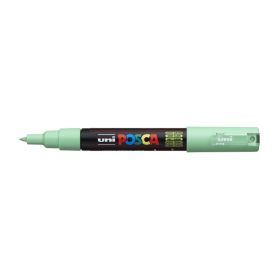 Posca PC-1M Marcador de Pintura - Punta de Poliester Conica 0.7mm - Tinta Base al Agua - No Permanente - Resistente a la Luz - Inodoro - Lavable - Color Verde Claro