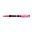 Posca PC-1M Marcador de Pintura - Punta Conica 0.7mm - Tinta Base al Agua - Resistente a la Luz - Color Rosa