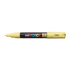 Posca PC-1M Marcador de Pintura - Punta de Poliester Conica 0.7mm - Tinta Base al Agua - Resistente a la Luz - Color Amarillo