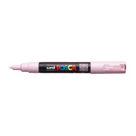Posca PC-1M Marcador de Pintura - Punta Conica 0.7mm - Tinta Base al Agua - Resistente a la Luz - No Permanente - Color Rosa Claro