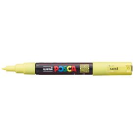 Posca PC-1M Marcador de Pintura - Punta de Poliester Conica 0.7mm - Tinta Base al Agua - No Permanente - Resistente a la Luz - Color Amarillo Sol