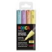 Posca PC1M/4C Estuchce de 4 Marcadores de Pintura - Punta Conica de Poliester 0.7mm - Tinta Base al Agua - No Permanente - Resistente a la Luz - Ideal para Carteleria y Decoracion - Color Surtido
