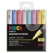 Posca PC1M/8C Estuche de 8 Marcadores de Pintura - Punta Conica 0.7mm - Tinta Base al Agua - No Permanente - Resistente a la Luz - Inodoro - Ideal para Carteleria y Decoracion - Color Surtido